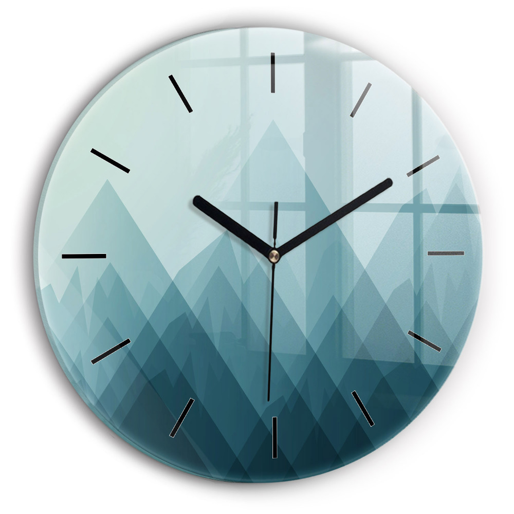 Figuri geometrice Ceas din sticlă rotund