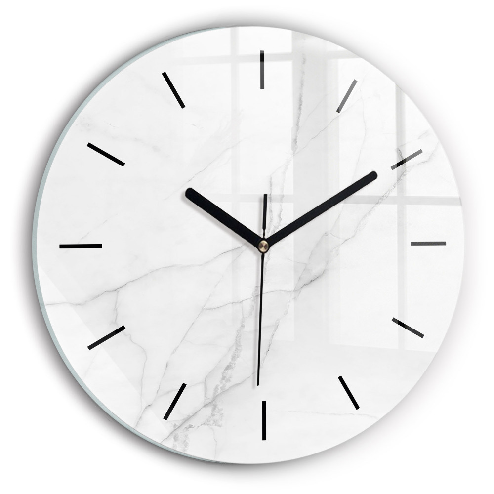 Marmură decorativă Ceas de sticlă pe perete rotund