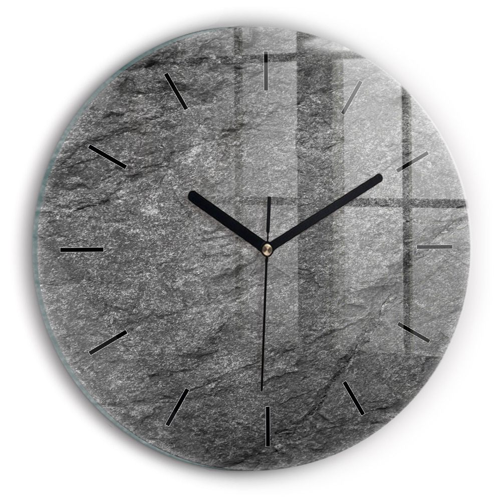 Roca vulcanica Ceas rotund de perete din sticlă