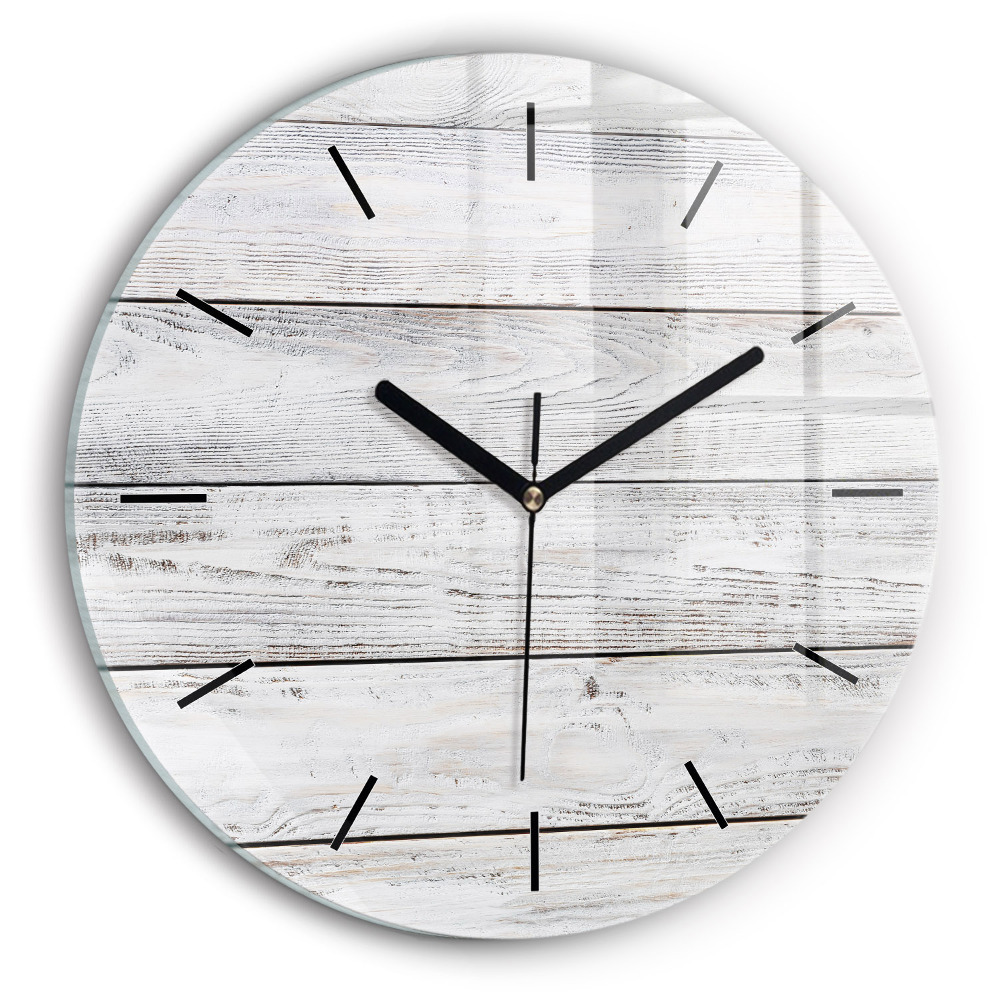 Scânduri vopsite Ceas perete din sticlă rotund