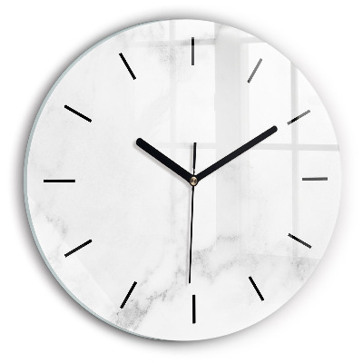 Marmură elegantă Ceas din sticlă rotund