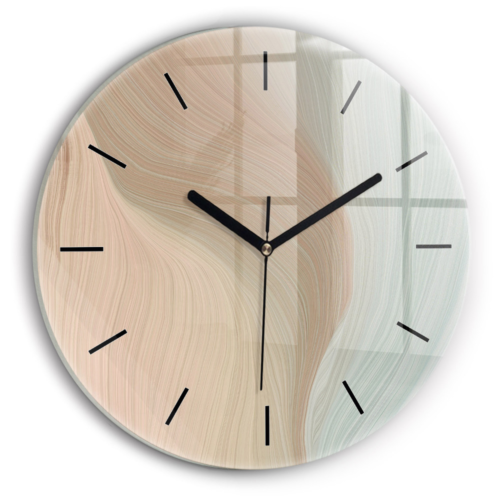 Abstracția valurilor Ceas din sticlă rotund