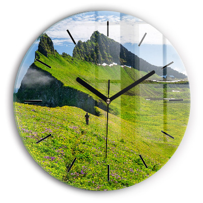 Rezervația Hornstrandir Islanda Ceas perete din sticlă rotund