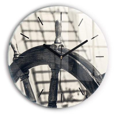 Nava veche Ceas perete din sticlă rotund