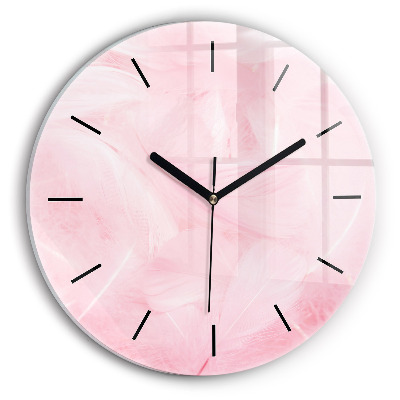 Pene – abstracție Ceas rotund de perete din sticlă