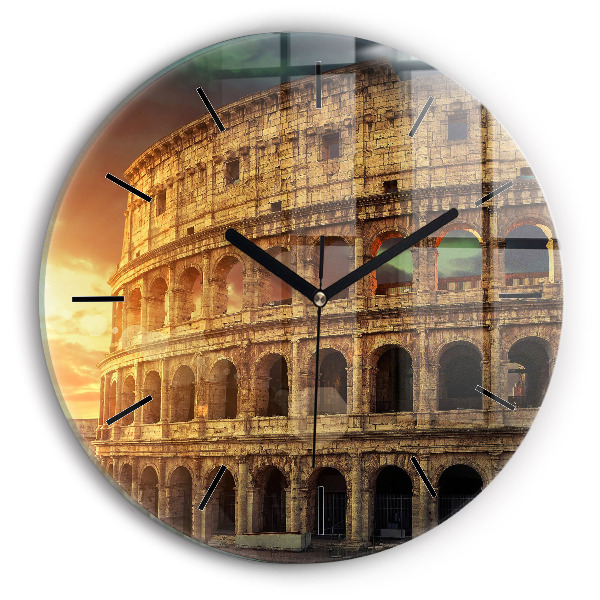 Colosseumul Roman Ceas perete din sticlă rotund