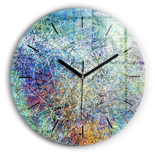 Abstracția - Emoții Ceas de sticlă pe perete rotund