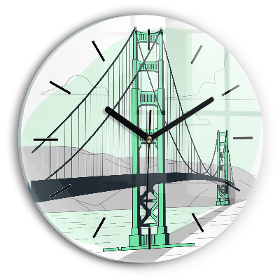 Podul Verde Ceas din sticlă rotund