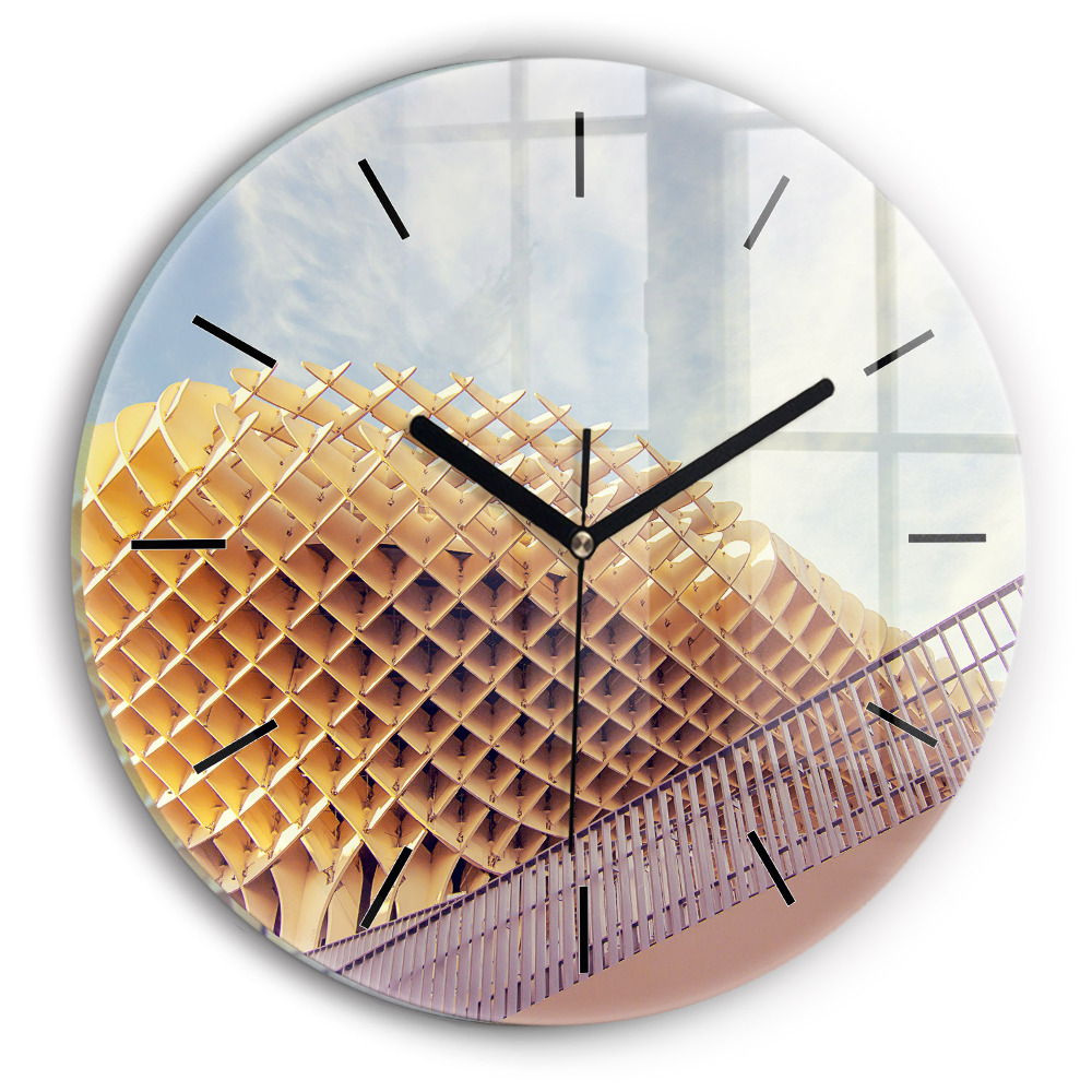 Belvedere din Sevilla Ceas rotund de perete din sticlă
