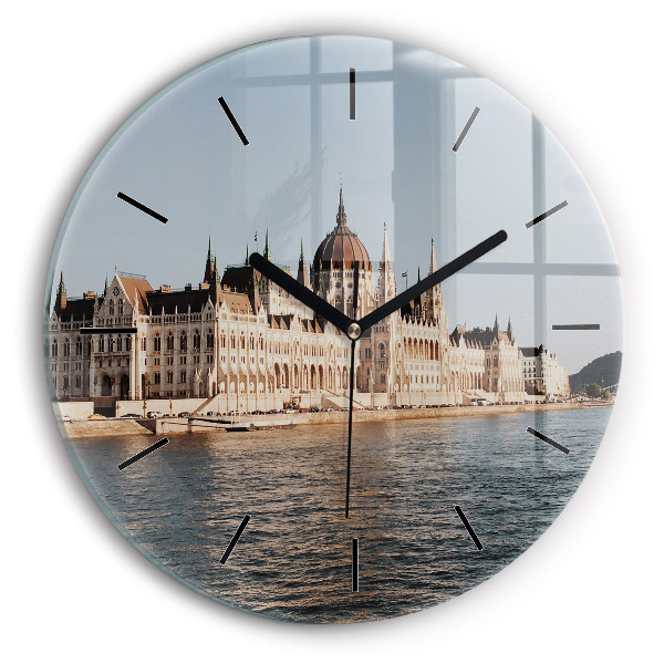 Parlamentul de la Budapesta Ceas rotund de perete din sticlă