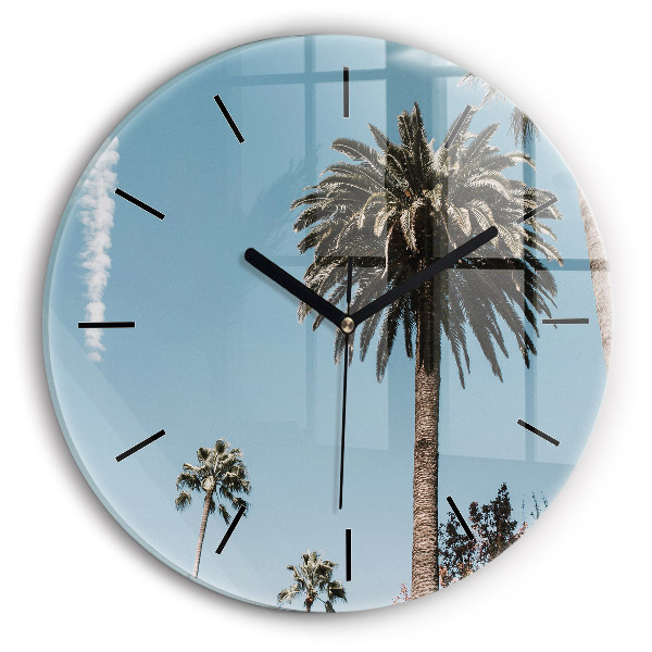 Palmieri din Los Angeles Ceas din sticlă rotund
