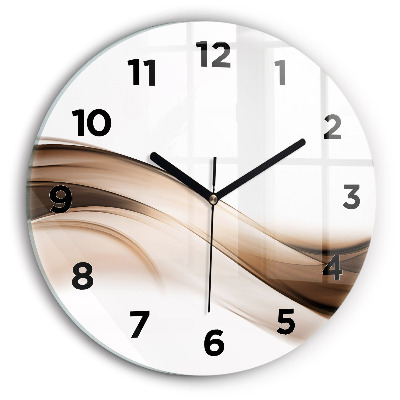 Ceas din sticlă rotund Abstracția liniilor