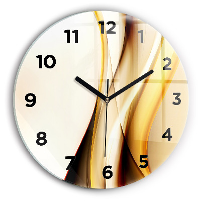 Ceas din sticlă rotund Abstracția valurilor