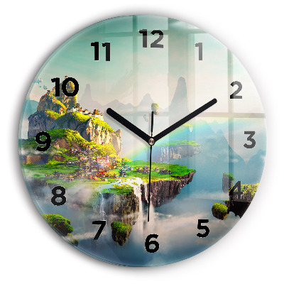 Ceas perete din sticlă rotund fantezie chinezească