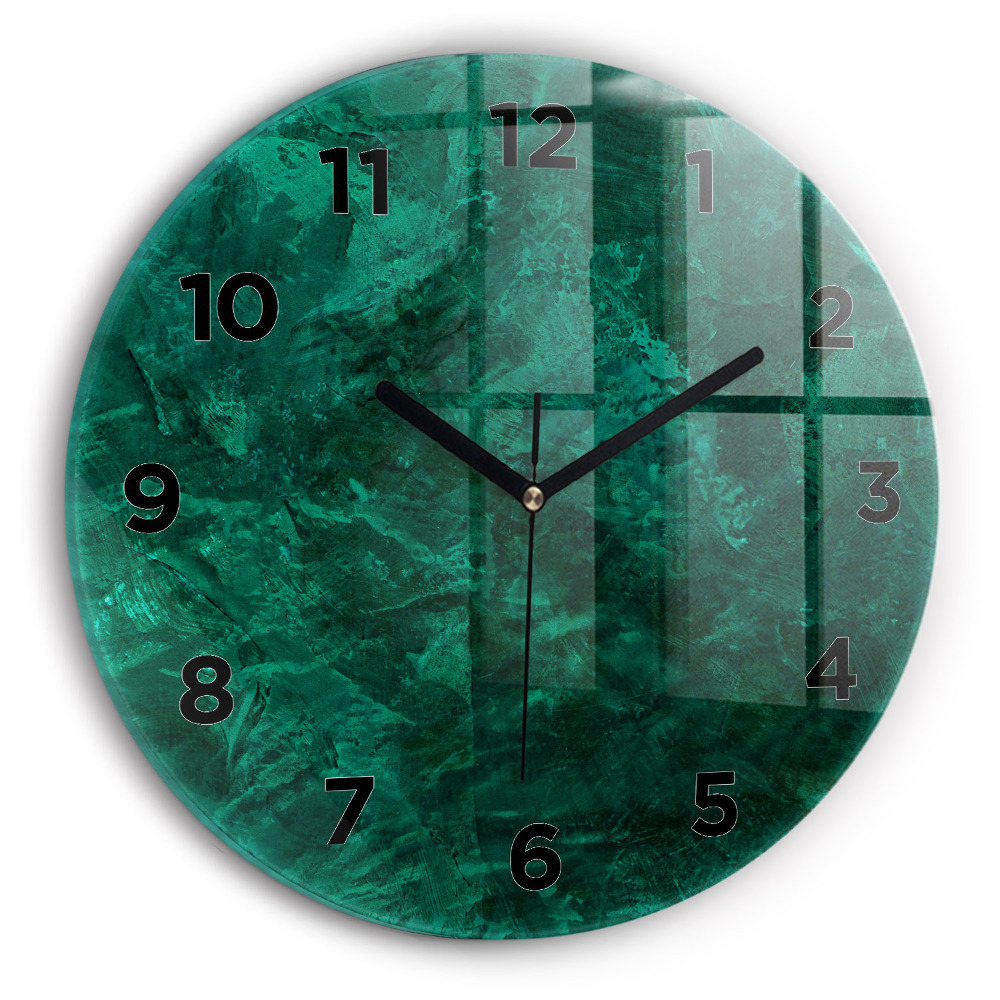 Ceas rotund de perete din sticlă Perete de smarald