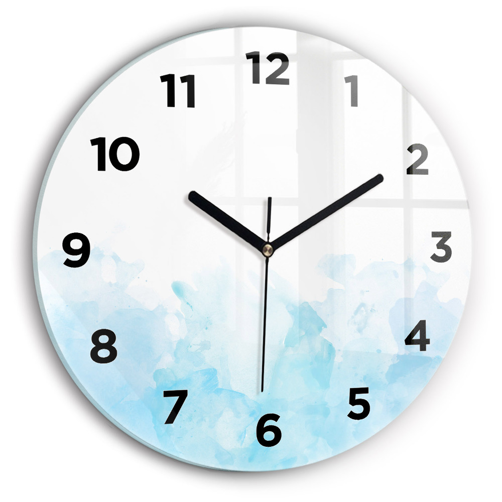 Ceas perete din sticlă rotund Pete pictate