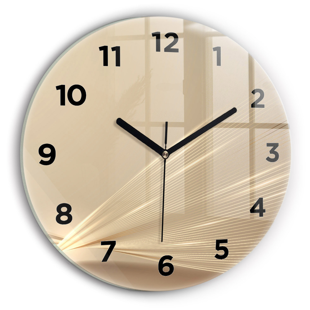 Ceas de sticlă pe perete rotund Lumină abstractă