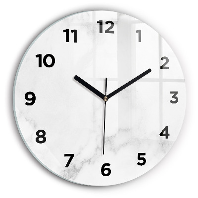 Ceas din sticlă rotund Marmură elegantă