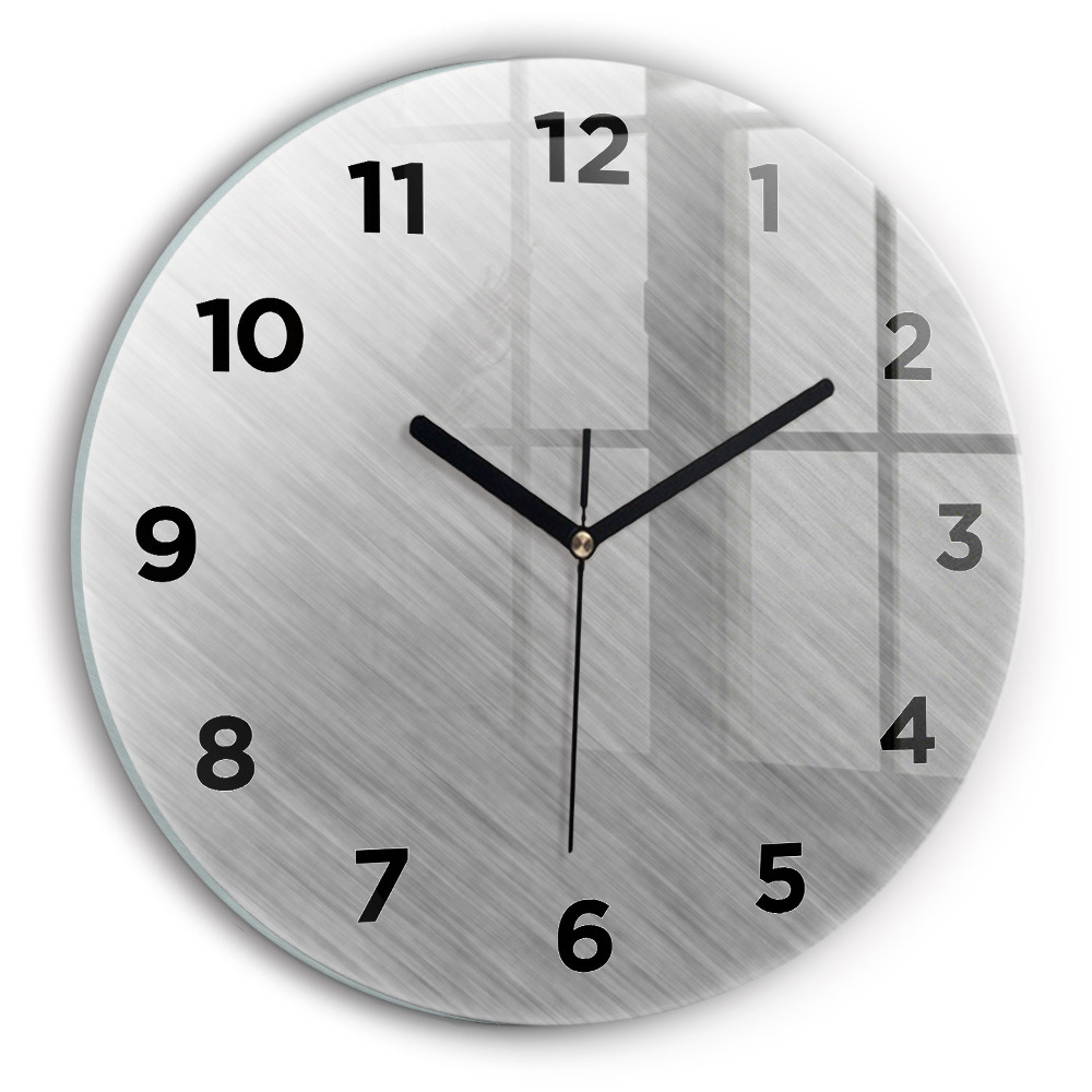 Ceas perete din sticlă rotund Perete metalic