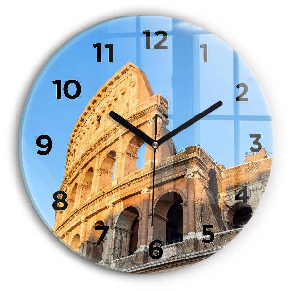 Ceas de sticlă pe perete rotund Colosseumul din Roma