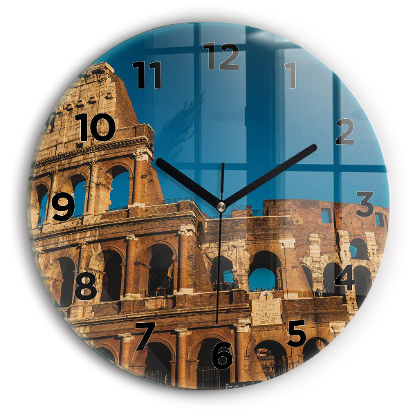 Ceas din sticlă rotund Colosseumul din Italia