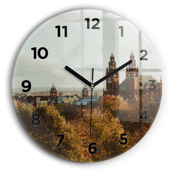 Ceas rotund de perete din sticlă Galeria de Artă din Glasgow