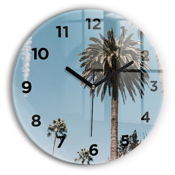 Ceas din sticlă rotund Palmieri din Los Angeles