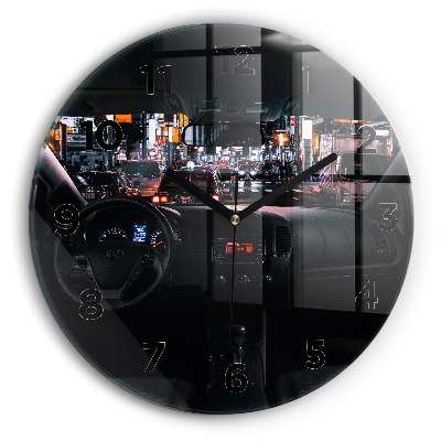 Ceas perete din sticlă rotund Mașină în Tokyo