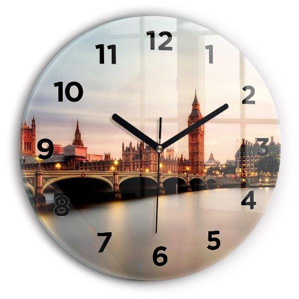 Ceas din sticlă rotund Orizontul Big Ben a Londrei
