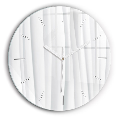 Ceas rotund de perete din sticlă Textura valuri