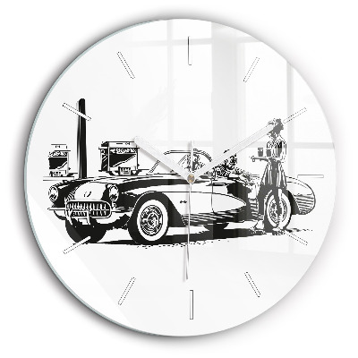 Ceas din sticlă rotund Ilustrație retro