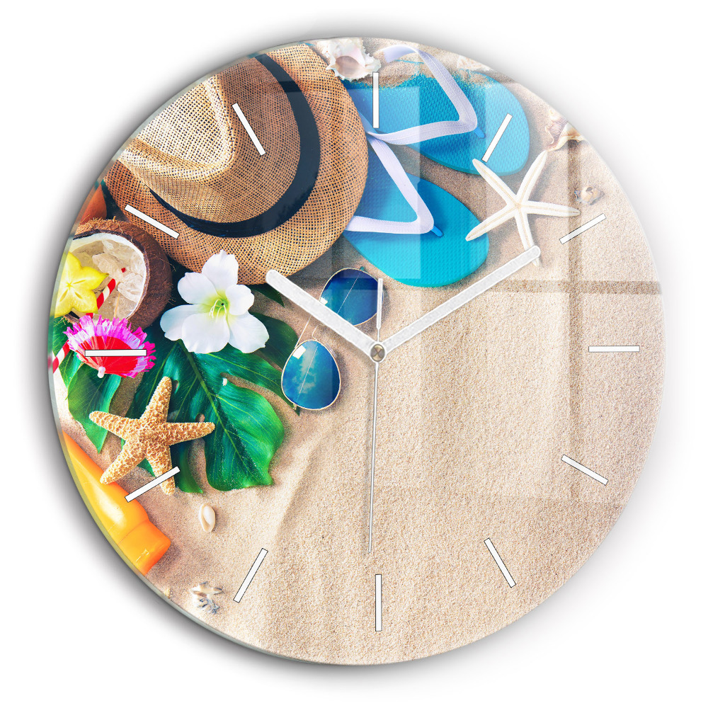 Ceas perete din sticlă rotund Accesorii de vacanta