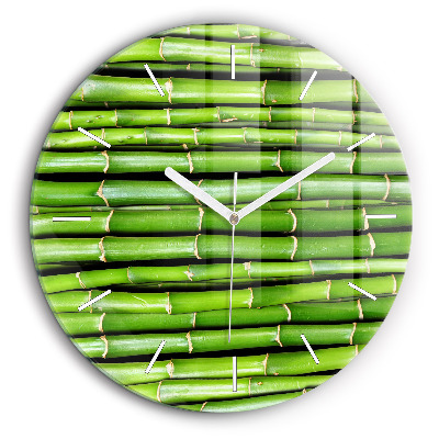 Ceas rotund de perete din sticlă bambus asiatic