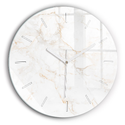 Ceas din sticlă rotund Marmură elegantă