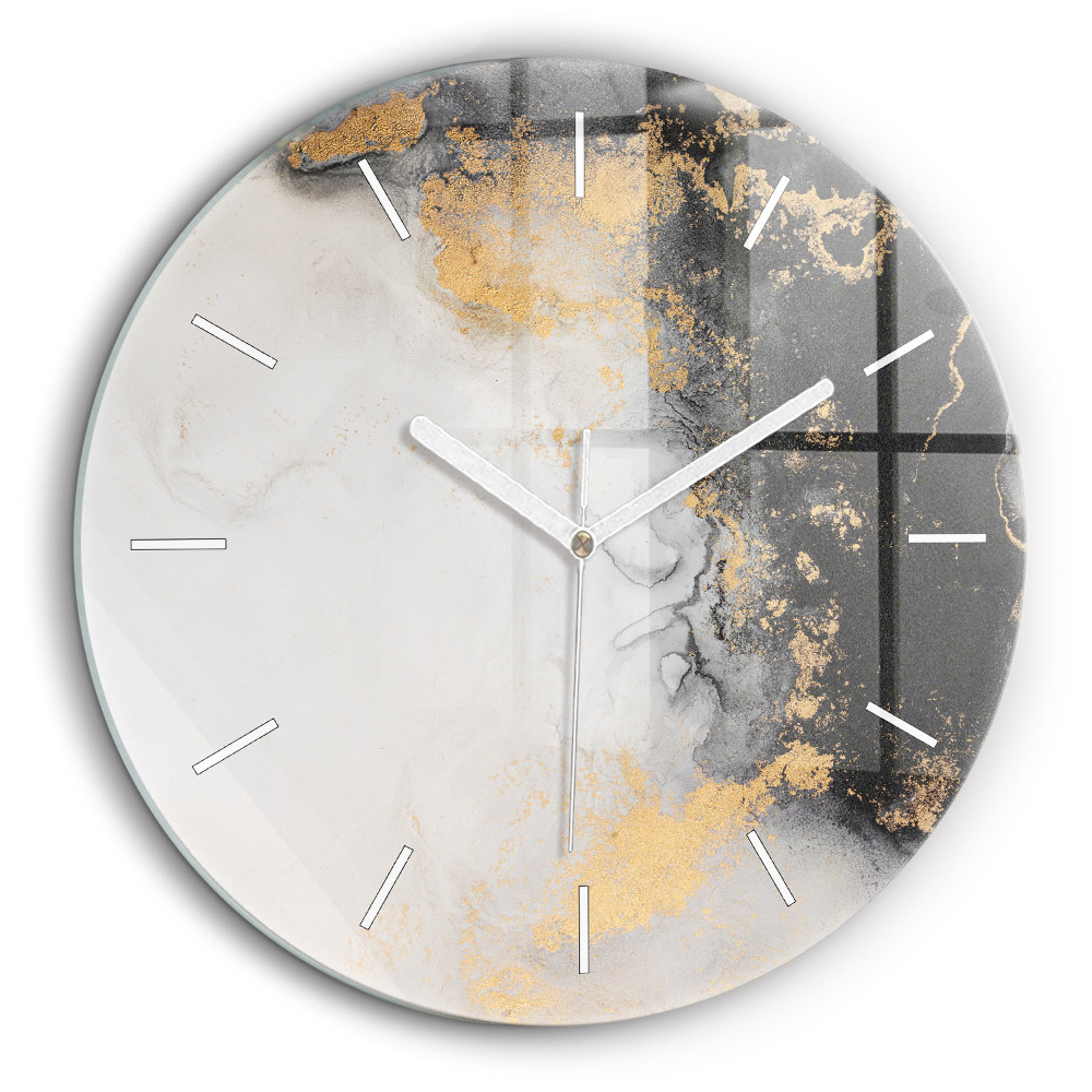 Ceas rotund de perete din sticlă Marmură artistică