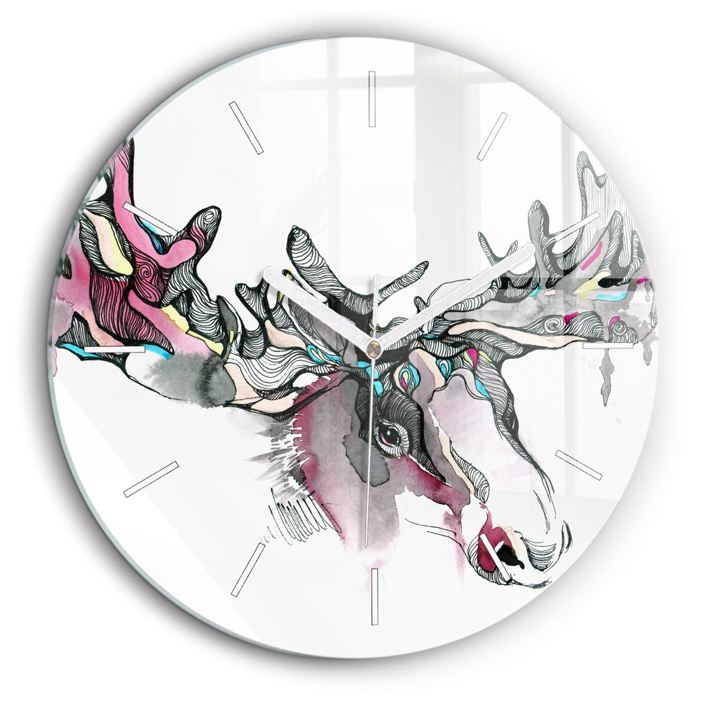 Ceas din sticlă rotund Abstracția elanului