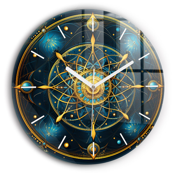 Ceas rotund de perete din sticlă Ceas horoscop