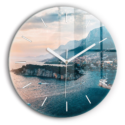 Ceas perete din sticlă rotund Insulă din Croația