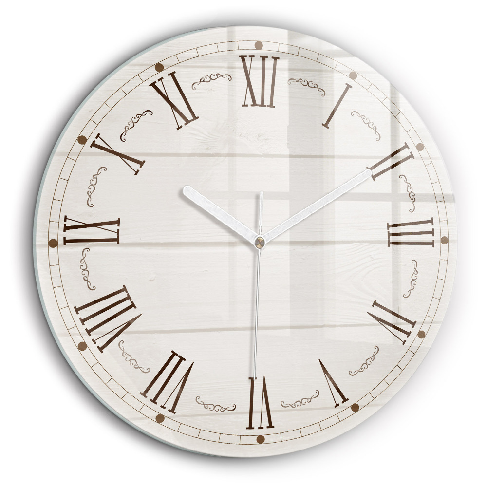 Ceas din sticlă rotund numere romane