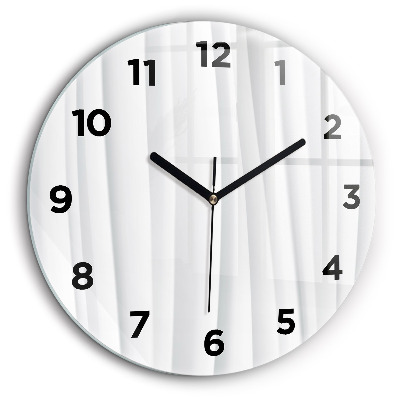 Textura valuri Ceas rotund de perete din sticlă