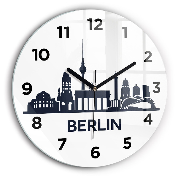 Ilustrația orașului Berlin Ceas de sticlă pe perete rotund