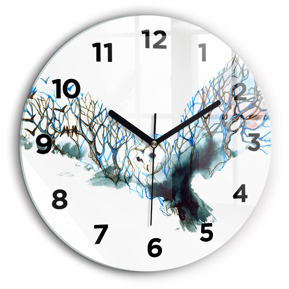 Libertatea și natura păsărilor Ceas de sticlă pe perete rotund