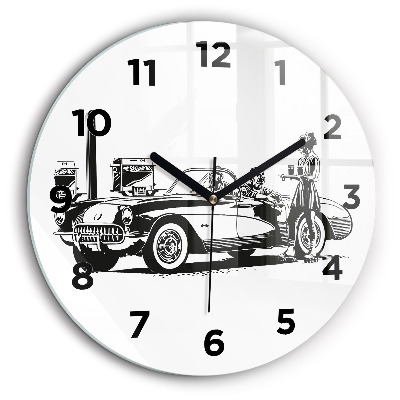 Ilustrație retro Ceas din sticlă rotund