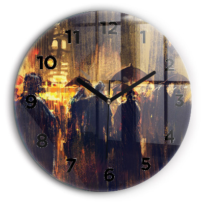 Impresionismul în artă Rynek Ceas de sticlă pe perete rotund