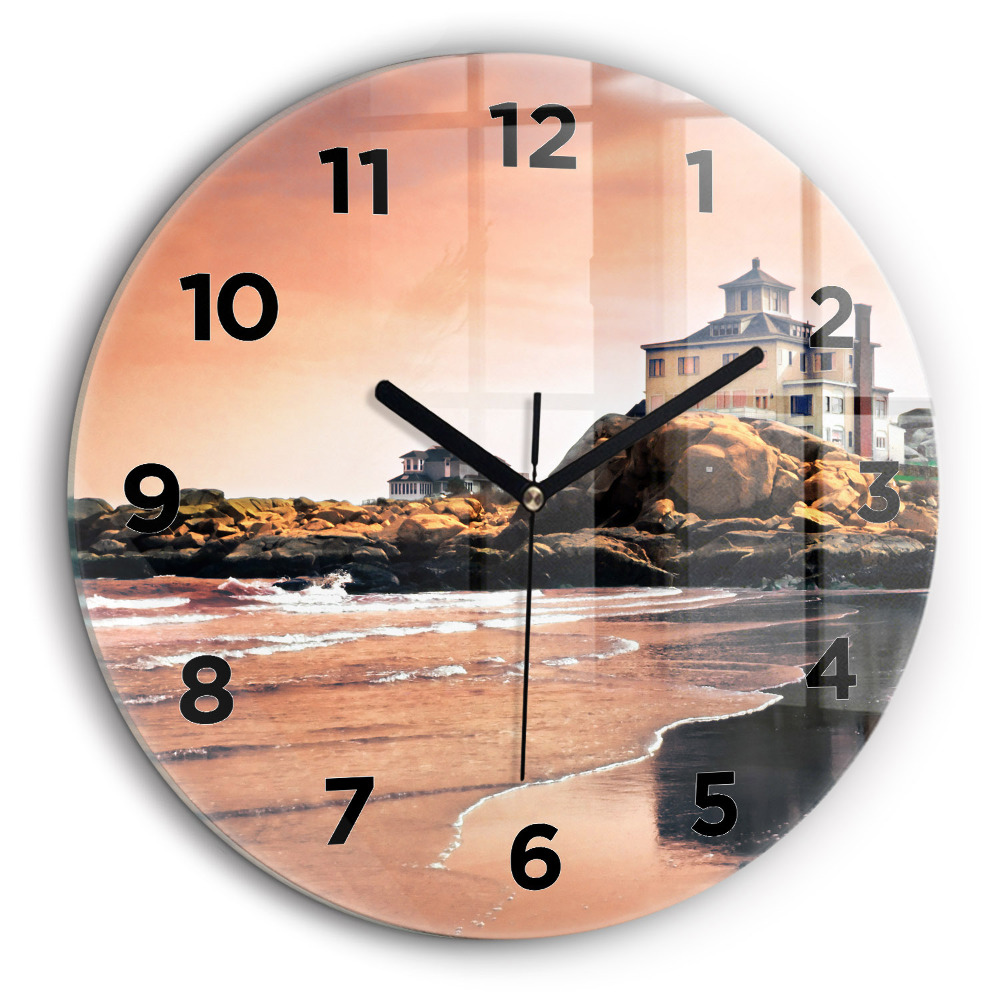 Coasta Sherman Ceas din sticlă rotund