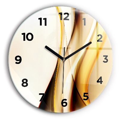 Abstracția valurilor Ceas din sticlă rotund