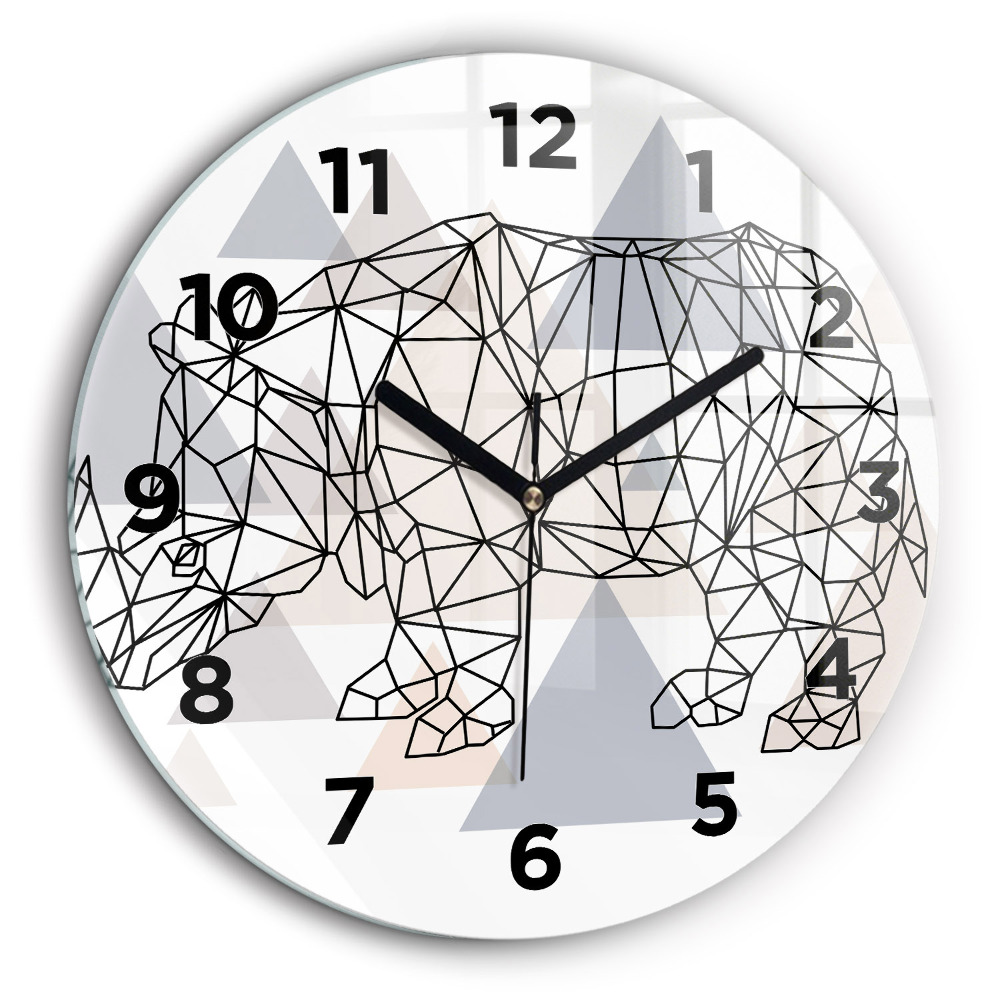 Model geometric Ceas de sticlă pe perete rotund