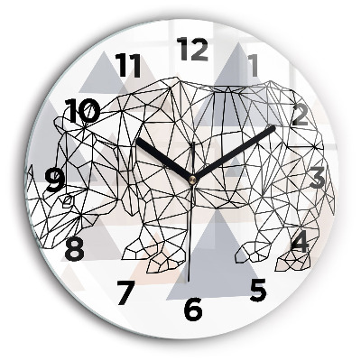 Model geometric Ceas de sticlă pe perete rotund