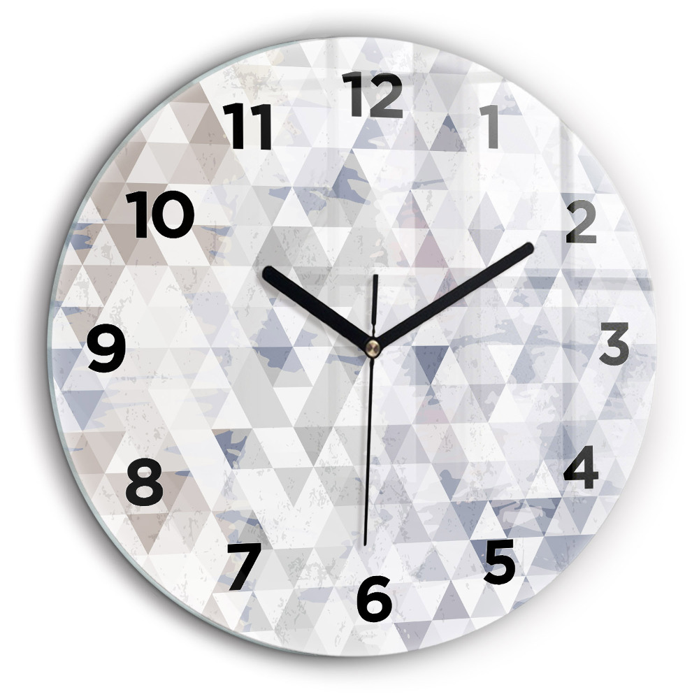 Model geometric Ceas perete din sticlă rotund