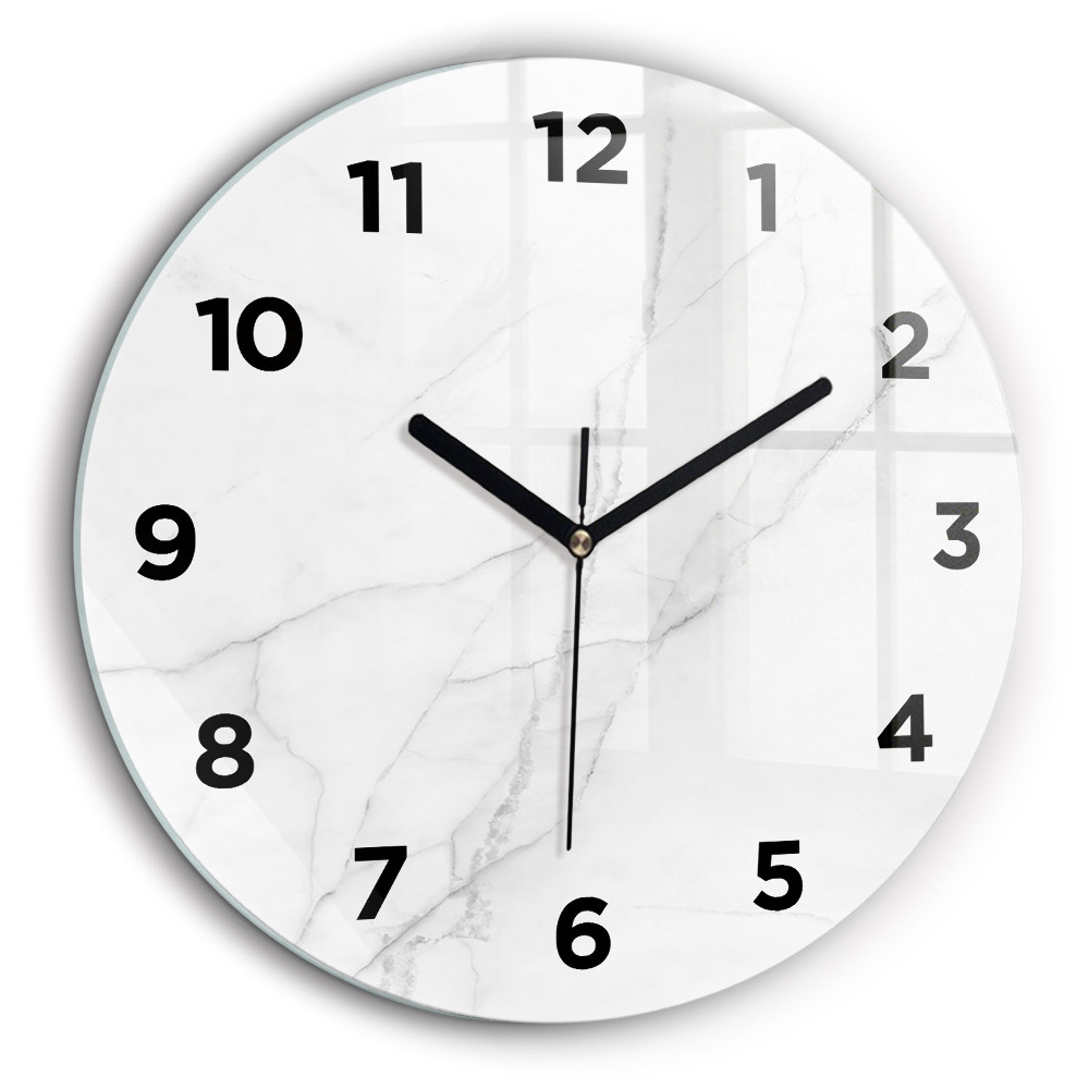 Marmură decorativă Ceas de sticlă pe perete rotund